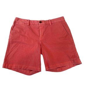 Banana Republic Women Chino Shorts Stretch Low Rise Flat Front Cotton Red Size 4